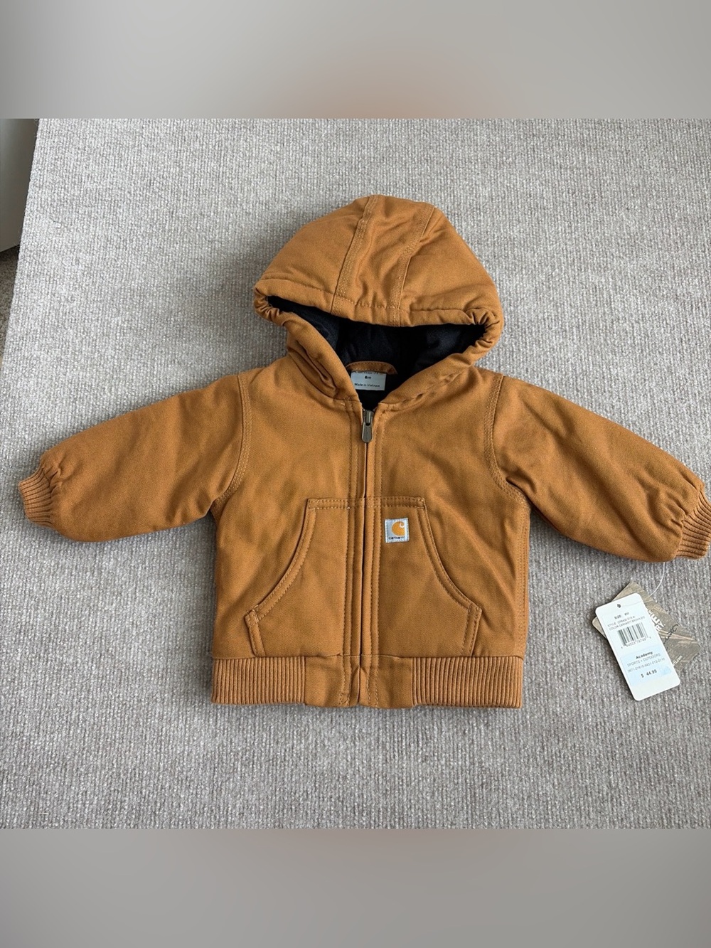 Carhartt Babies Sz 6 Months Full-Zip Insulated Hooded Canvas Jacket